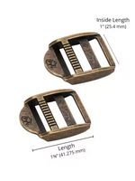 1" Strap Adjuster Black Metal - set of 2