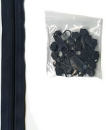4Yd. Zipper Chain 16mm - Coordinating Pulls Navy