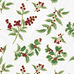 A Winter's Day - Holly & Waves White