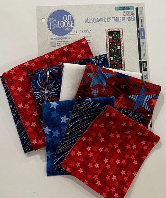 All Squared Up - Patriotic Kit with binding and backing