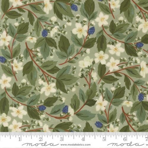 Brookside - Aqua Bramble Floral Berries