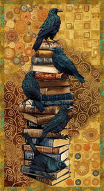 Crow Mazing - Crow and Book Panel Multi