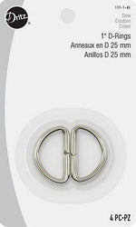 D-Ring Nickel - 1" (4 count)