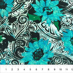 Decorative Carving - Blue Flowers