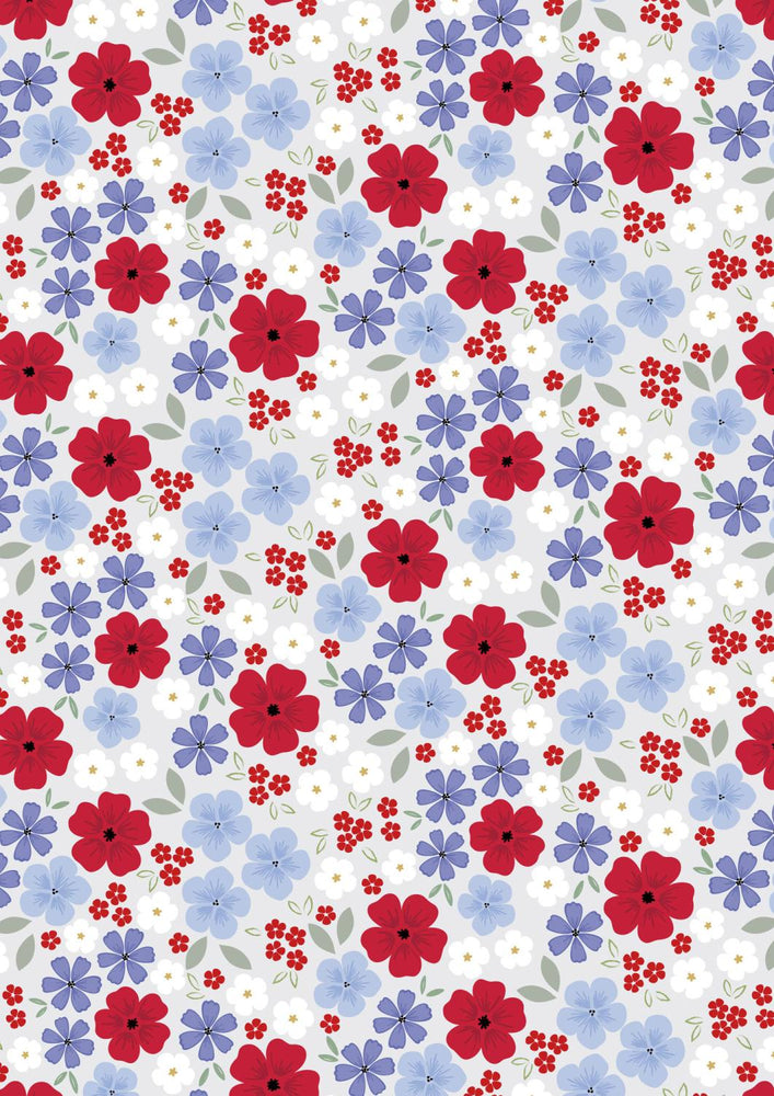 Forever Blooms - Floral Palette Bright Grey