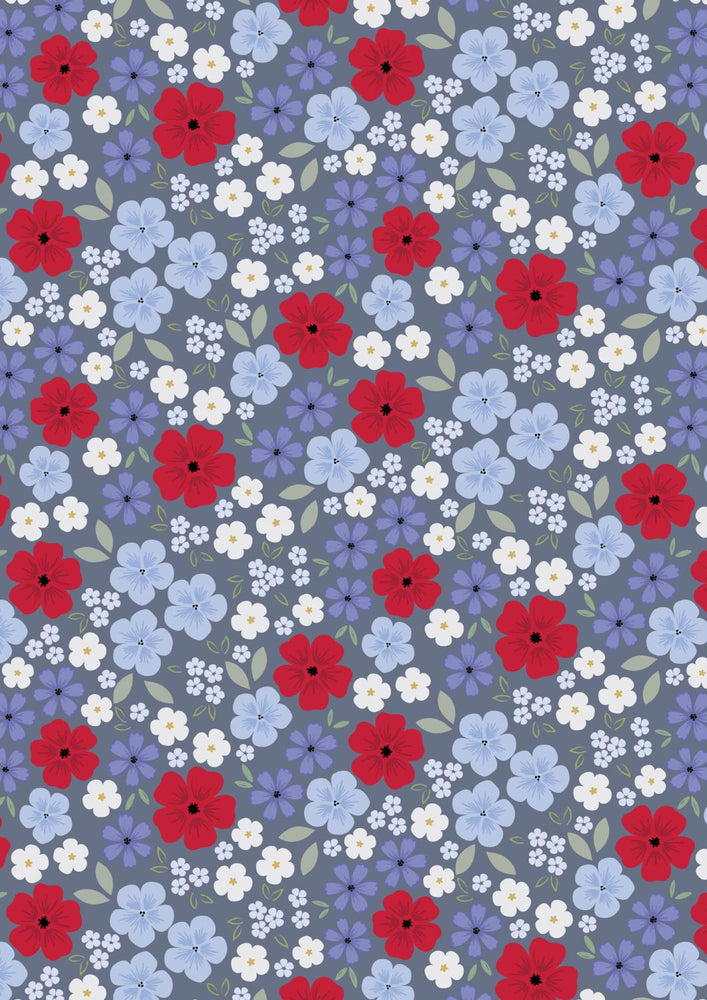 Forever Blooms - Floral Palette Slate Grey