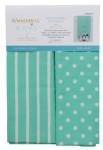 Kimberbell Dots & Stripes  Tea Towels Set of 2 Aqua