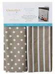 Kimberbell Dots & Stripes  Tea Towels Set of 2 Grey