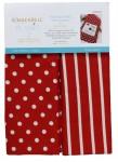 Kimberbell Dots & Stripes  Tea Towels Set of 2 Red