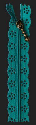 Lace Zipper Deep Sea Blue