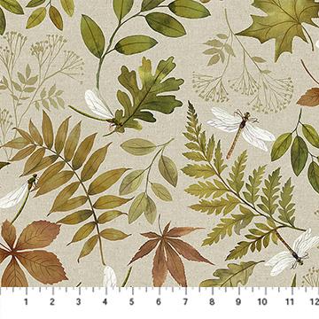 Natural Elements - Dragonfly Leaf Taupe/Multi