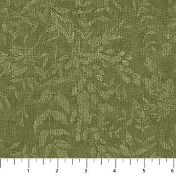 Natural Elements - Tonal Leaves Dark Green