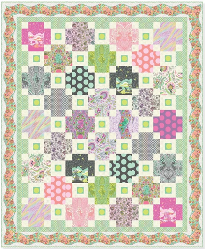 PREORDER - JURASSIC PARTY QUILT FEATURING ROAR!  BY TULA PINK