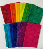 Pacific Hexies Batik FQ Bundle - 14 Fat Quarters