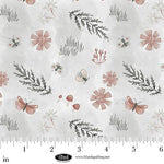 Petals and Pewter - Tossed Motifs