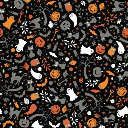 Potions and Pumpkins - Black Cats and Ghosts