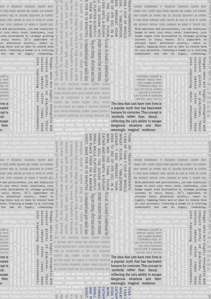 Purrfect Book Club - Cat Text on Light Grey