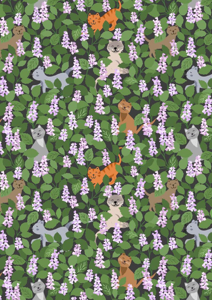 Purrfect Book Club - Catnip Multi on Grey