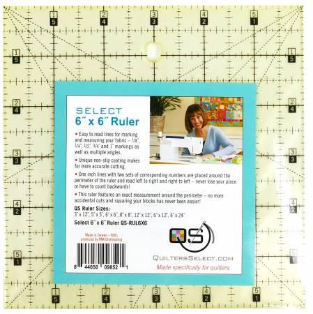 Quilters Select 6X6 Non Slip Ruler