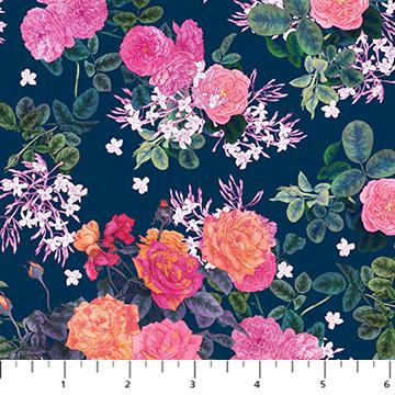 Rosa - Dk Blue Flowers