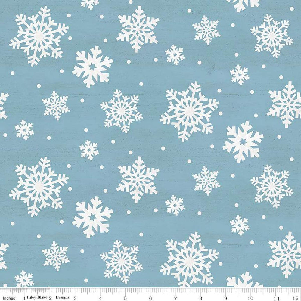 Snowflakes Light Blue - Placemat Backing 1 1/8 yards
