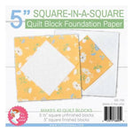 Square in a Square 5" - Quilt Block Foundation Paper