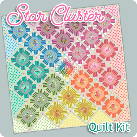 Star Cluster Quilt Kit - Featuring Everglow by Tula Pink
