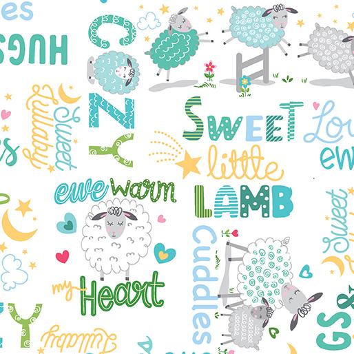 Sweet Little Lamb - Sweet & Cozy Words White