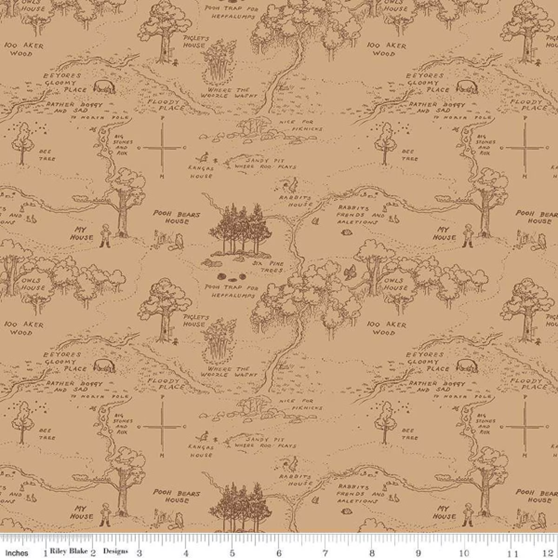 Winnie The Pooh - Map Brown