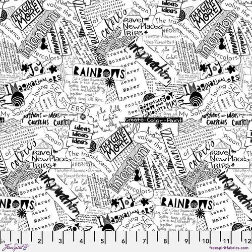 Writing on The Wall - Word Collage White