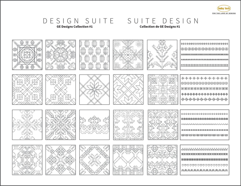 Baby Lock Design Suite Fills & Motifs GE Design Collection #1