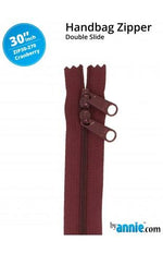 30" Double Slide Zipper Cranberry