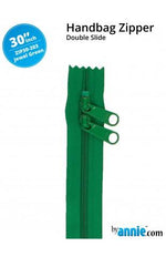 30" Double Slide Zipper  Jewel Green
