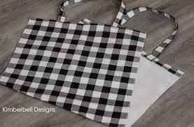 Buffalo Check Bag  Black & Cream