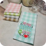 Buffalo Check Towel-Aqua