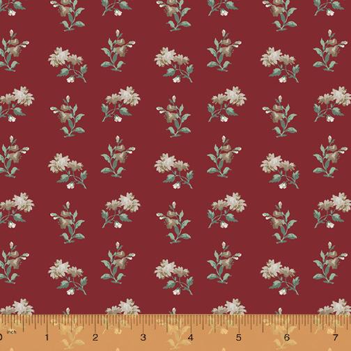Camilla Floral on Scarlet