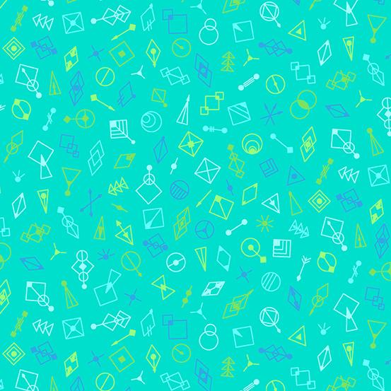 Century Prints Deco Glow - Glitter Blue Java