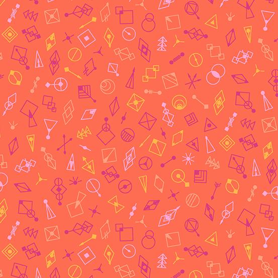 Century Prints Deco Glow - Glitter Persimmon