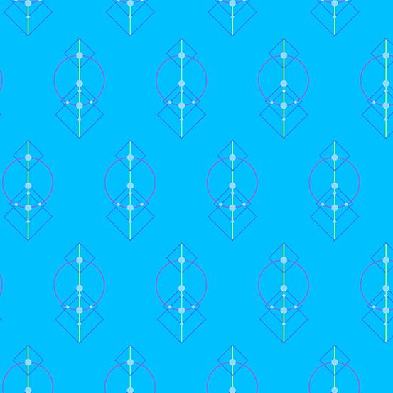 Century Prints Deco Glow - Talisman Blue Honeysuckle