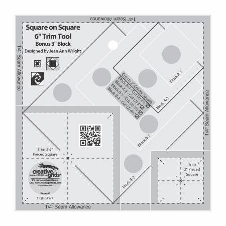 Creative Grids Square on Square Trim Tool 6"