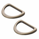 D Ring Flat  Set of 2 - Antique Brass