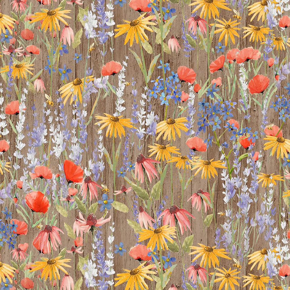 Enjoy The Little Things - Wildflowers Dark Khaki