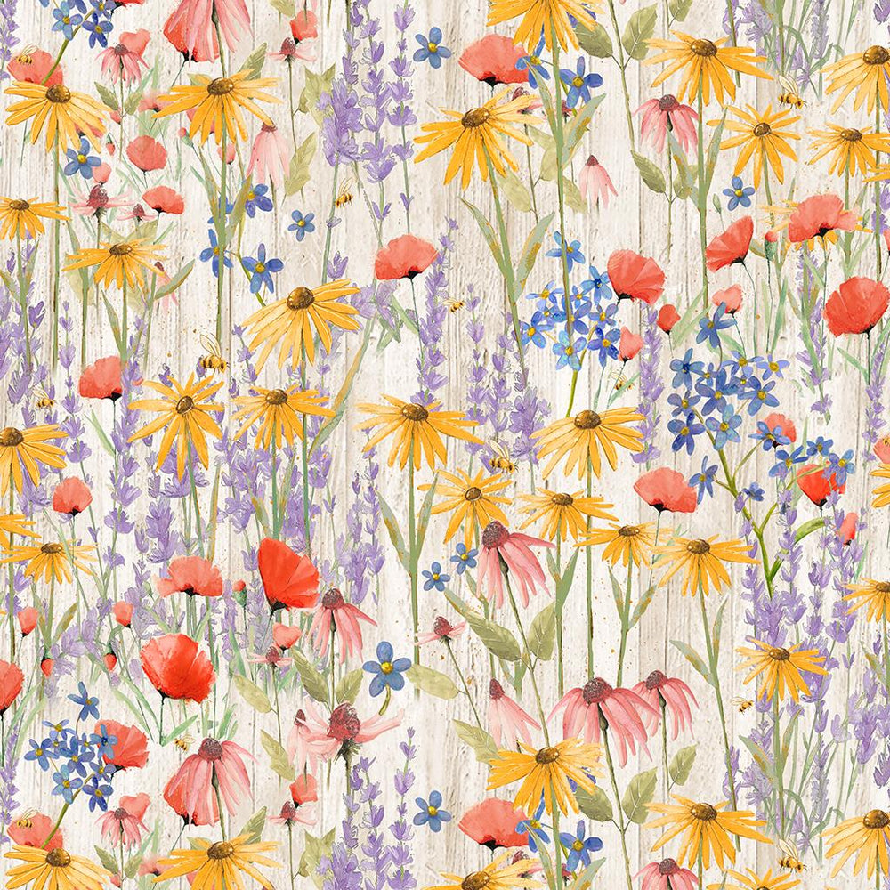 Enjoy The Little Things - Wildflowers Light Khaki