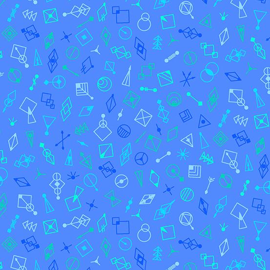 Century Prints Deco Glow - Glitter Blueberry