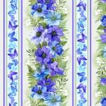 Floral Fantasy Floral Garden Stripe Blue