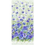 Floral Fantasy Garden Border Blue
