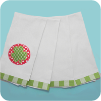 Gingham Dishtowel Cucumber Green