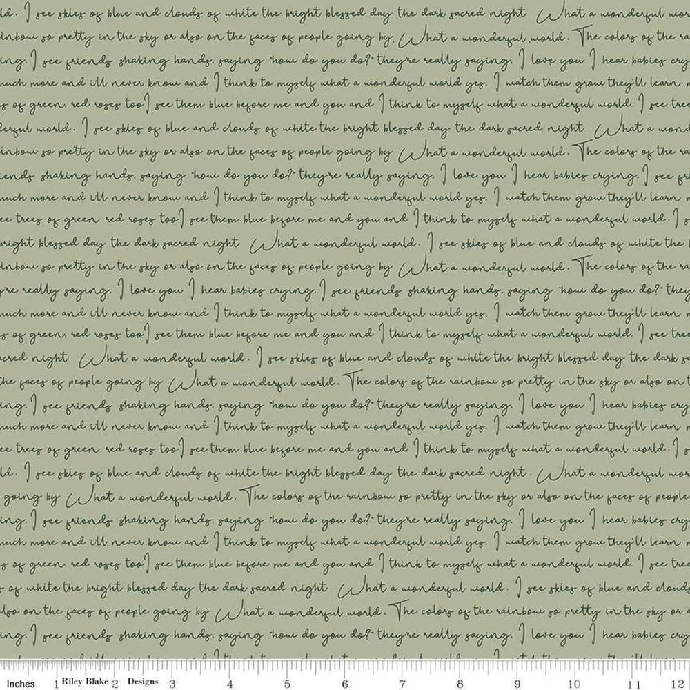 Gingham Fields Gingham Text Sage
