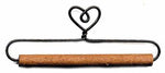 Heart Stained Dowel Holder 6 inch