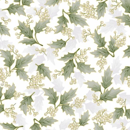 Holiday Elegance - Holly Of- White/Gold